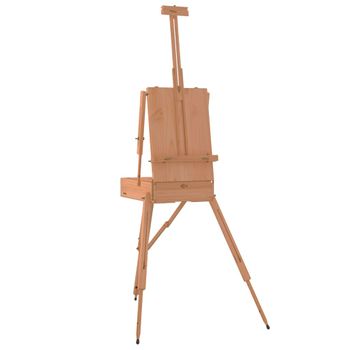 Caballete De Pintura De Madera De Haya Homcom 65x44x230 Cm - Natural con  Ofertas en Carrefour