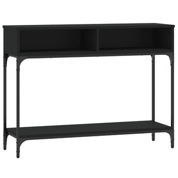 Mesa Consola Madera De Ingeniería Negra 100x30,5x75 Cm Vidaxl