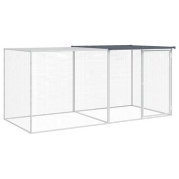 Gallinero Con Techo Acero Galvanizado Antracita 203x98x90 Cm Vidaxl