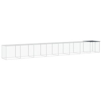 Gallinero Con Techo Acero Galvanizado Antracita 803x98x90 Cm Vidaxl