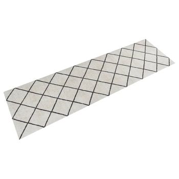 Alfombra De Cocina Lavable Terciopelo Cuadrados 45x150 Cm Vidaxl