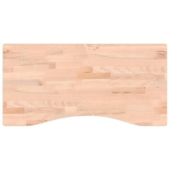 Tablero De Escritorio Madera Maciza De Haya 80x(36-40)x1,5 Cm Vidaxl