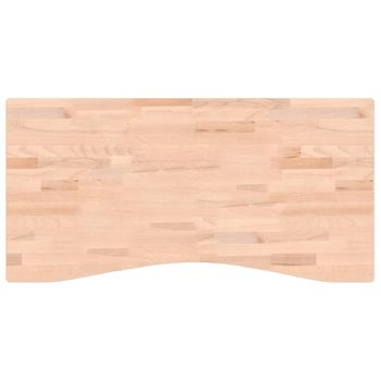 Tablero De Escritorio Madera Maciza De Haya 100x(45-50)x1,5 Cm Vidaxl