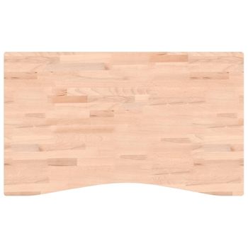 Tablero De Escritorio Madera Maciza De Haya 100x(55-60)x1,5 Cm Vidaxl