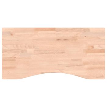 Tablero De Escritorio Madera Maciza De Haya 80x(36-40)x2,5 Cm Vidaxl