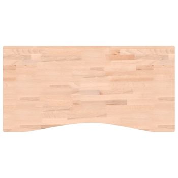 Tablero De Escritorio Madera Maciza De Haya 100x(45-50)x2,5 Cm Vidaxl