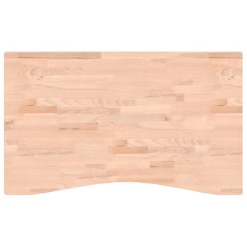 Tablero De Escritorio Madera Maciza De Haya 100x(55-60)x2,5 Cm Vidaxl