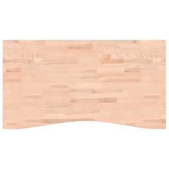 Tablero De Escritorio Madera Maciza De Haya 110x(55-60)x2,5 Cm Vidaxl