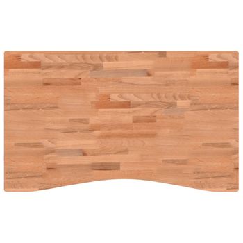 Tablero De Escritorio Madera Maciza De Haya 100x(55-60)x2,5 Cm Vidaxl