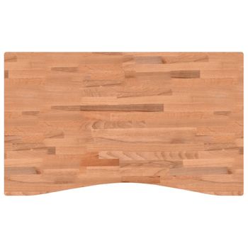 Tablero De Escritorio Madera Maciza De Haya 100x(55-60)x4 Cm Vidaxl