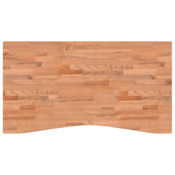 Tablero De Escritorio Madera Maciza De Haya 110x(55-60)x4 Cm Vidaxl