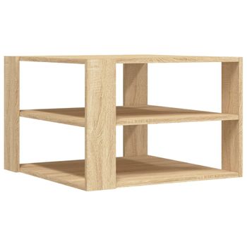 Mesa De Centro Madera De Ingeniería Roble Sonoma 59,5x59,5x40cm Vidaxl