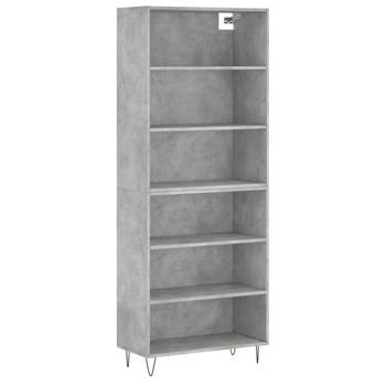 Mueble Aparador alto madera de ingeniería gris hormigón 57x35x90 cm vidaXL