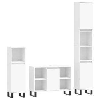 Armario Alto De Baño Con Estantes De Mdf Kleankin 34x26x172cm-blanco con  Ofertas en Carrefour