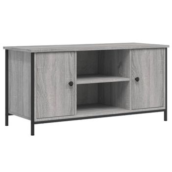 Mueble De Tv Madera Contrachapada Gris Sonoma 100x40x50 Cm Vidaxl