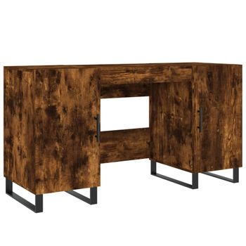 Escritorio de madera contrachapada marrón roble 90x50x74 cm - referencia  Mqm-815464