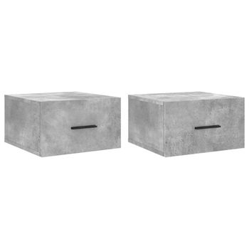 Estantes De Pared Con Cajón 2 Uds Mdf Gris 40x23,5x10 Cm Vidaxl con Ofertas  en Carrefour