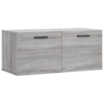 Armario De Pared Madera De Ingeniería Gris Sonoma 80x36,5x35 Cm Vidaxl