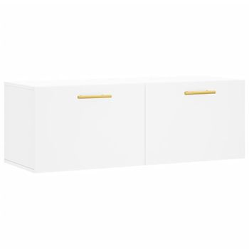 Mueble almacenaje Aglomerado blanco brillo 60x29,5x90 cm