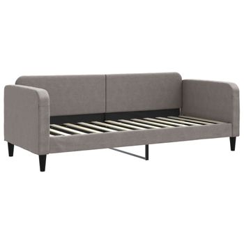 Sofá Cama Tela Gris Taupe 80x200 Cm Vidaxl