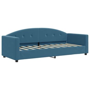 Sofá Cama Terciopelo Azul 80x200 Cm Vidaxl