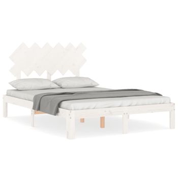 Estructura de Cama tapizada Sorni de 30 cm, 150x190 cm, Gris oscuro