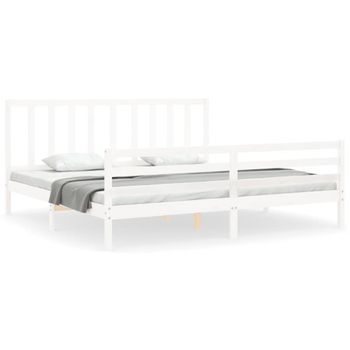 Cabecero De Cama Tapizado Carla 150x60 Blanco con Ofertas en