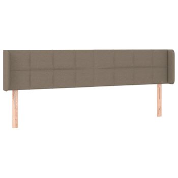 Cabecero De Tela Gris Taupe 203x16x78/88 Cm