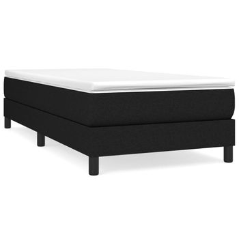 Estructura De Cama Box Spring Tela Negro 80x200 Cm