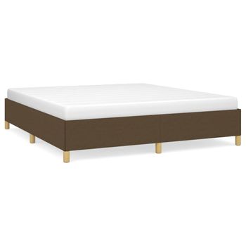 Estructura De Cama Box Spring Tela Marrón 180x200 Cm