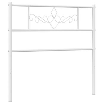 Cabecero de Forja Mod. LM, Color Negro, Válido Para Cama de 90 cm