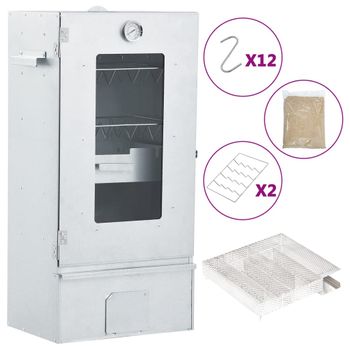 Horno Ahumador De Bbq Con Generador Humo Frío Acero Galvanizado Vidaxl