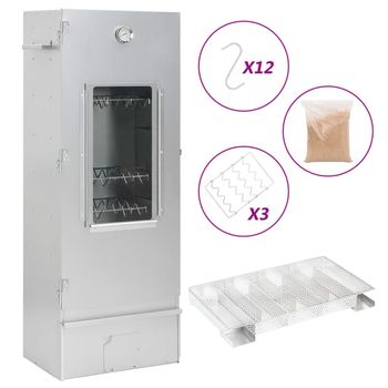 Horno Ahumador De Bbq Con Generador Humo Frío Acero Galvanizado Vidaxl