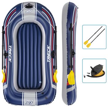 Bote Inflable Hydro-force Con Remos Y Bomba Azul Bestway