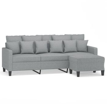 VidaXL Sofá cama de suelo 2 en 1 tela gris claro 112x174x55 cm