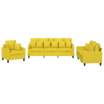 Sillón Con Taburete Tela Amarillo Claro 60 Cm Vidaxl con Ofertas en  Carrefour