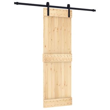 Puerta Corredera Con Herrajes Madera Maciza De Pino 70x210 Cm Vidaxl