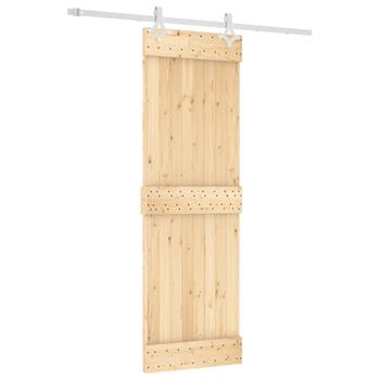 Puerta Corredera Con Herrajes Madera Maciza De Pino 70x210 Cm Vidaxl