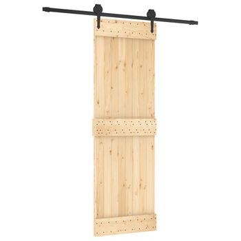 Puerta Corredera Con Herrajes Madera Maciza De Pino 70x210 Cm Vidaxl