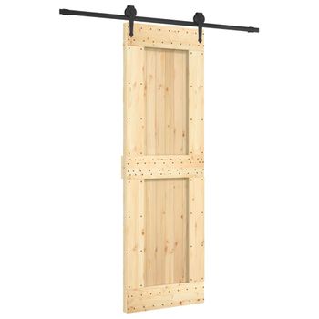 Puerta Corredera Con Herrajes Madera Maciza De Pino 70x210 Cm Vidaxl