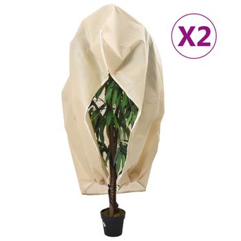 Cubiertas Para Plantas Con Cremallera 2 Uds 70 G/m² 3,14x2,5 M Vidaxl