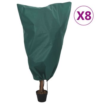 Cubiertas Para Plantas Con Cordón 8 Uds 70 G/m² 0,8x1,2 M Vidaxl