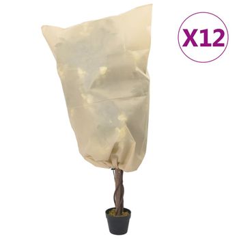 Cubiertas Para Plantas Con Cordón 12 Uds 70 G/m² 0,8x1,2 M Vidaxl