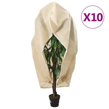 Cubiertas Para Plantas Con Cremallera 10 Uds 70 G/m² 1x1,55 M Vidaxl