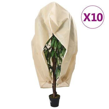 Cubierta Para Plantas Con Cremallera 10 Uds 70 G/m² 1,55x1,55 M Vidaxl