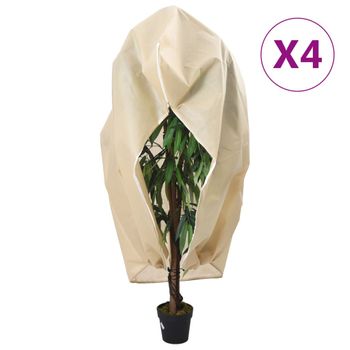 Cubiertas Para Plantas Con Cremallera 4 Uds 70 G/m² 2,36x2 M Vidaxl