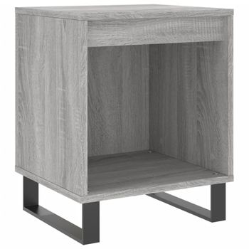 Mesita De Noche Madera De Ingeniería Gris Sonoma 40x35x50 Cm Vidaxl