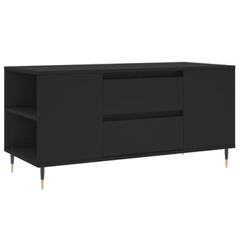 Mesa De Centro Madera De Ingeniería Negro 102x44,5x50 Cm Vidaxl