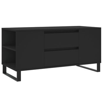 Mesa De Centro Madera De Ingeniería Negro 102x44,5x50 Cm Vidaxl