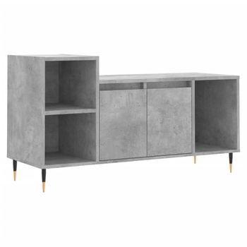 Mueble Para Tv Madera Contrachapada Gris Hormigón 100x35x55 Cm Vidaxl